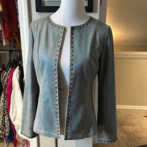 Panhandle Slim Studded Gray Blazer